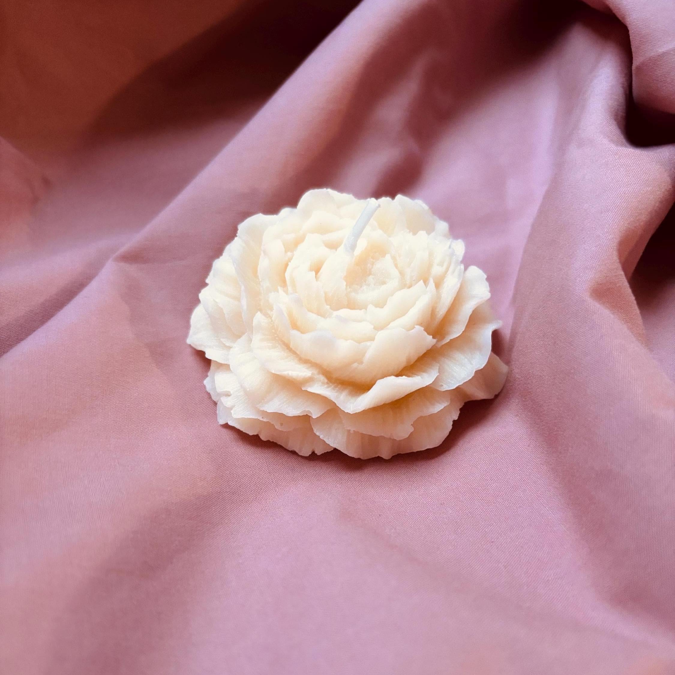 Custom Peony Shaped Soy Wax Blend Candle