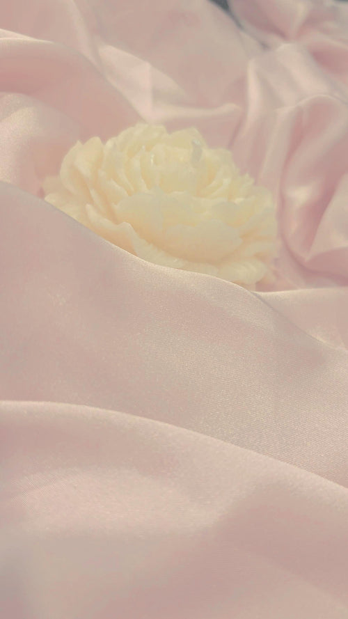 Jasmine & Neroli Scented Sienna Colored Peony Soy Wax Blend Candle