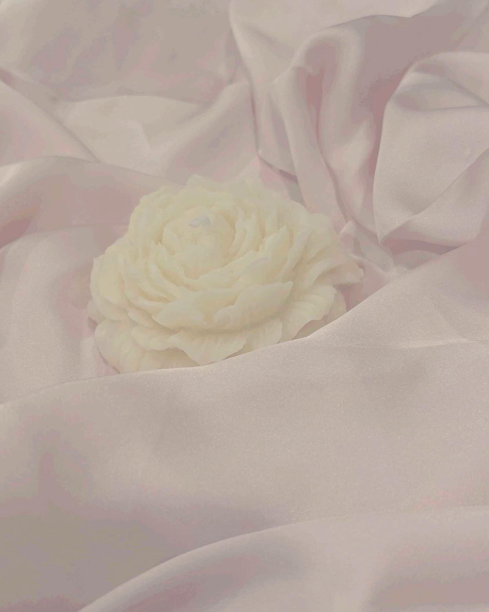 Jasmine & Neroli Scented Sienna Colored Peony Soy Wax Blend Candle